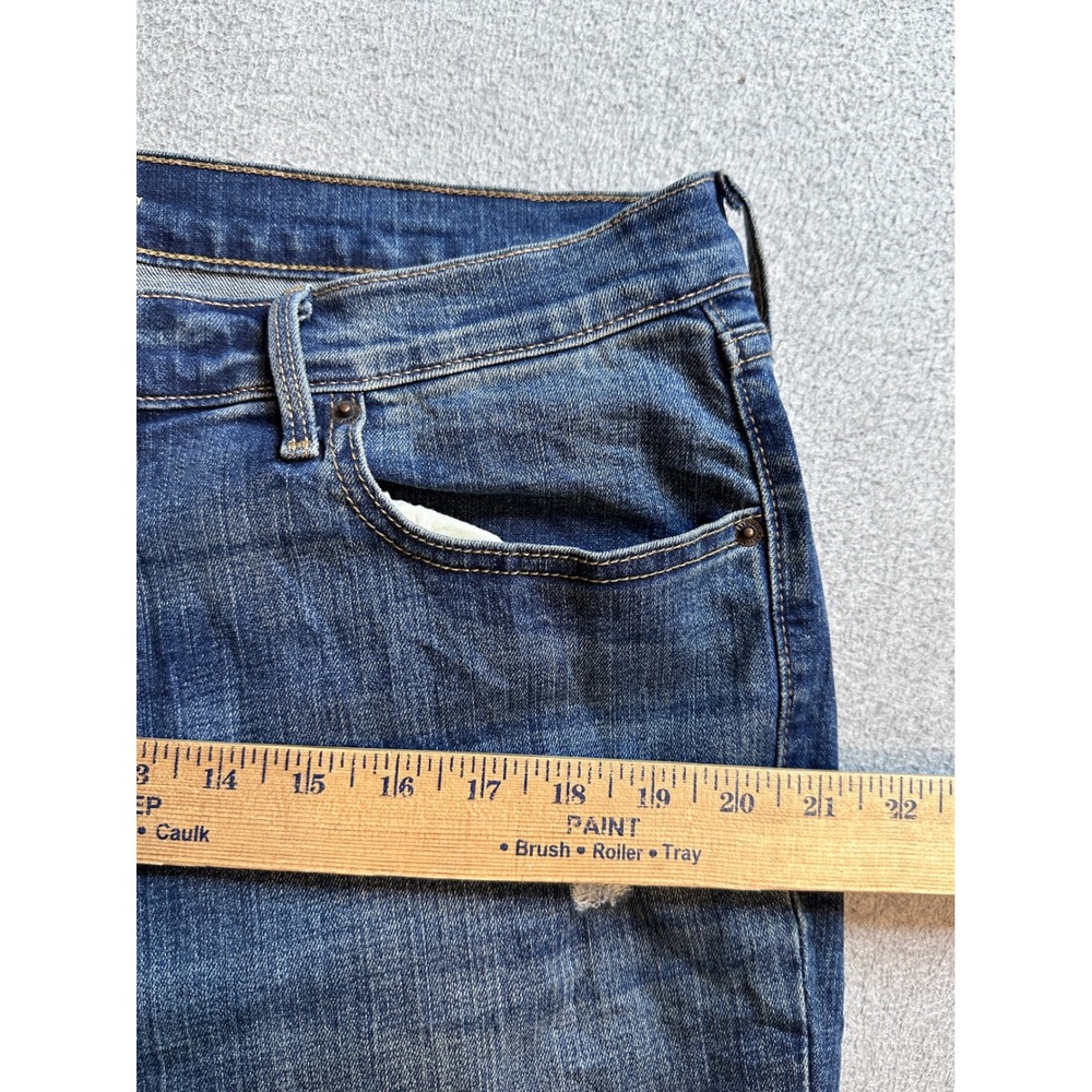 Old Navy Curvy Skinny Darci Jeans Womens 14 Long Blue Denim Distressed High Rise - Picture 7 of 13